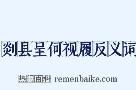 剡县呈何视履反义词是什么意思的图片